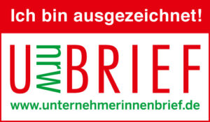 Ausgezeichnet mit dem Unternehmerinnen Brief des Landes NRW